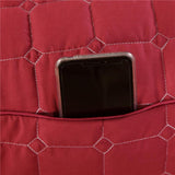 Maxbell SPA Massage Table Linen Set Bed Skirt Pillow Case Stool Cover Wine Red-S
