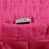 Maxbell SPA Massage Table Linen Set Bed Skirt Pillow Case Stool Cover Rose Red-L