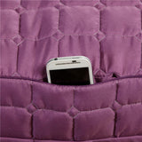 Maxbell SPA Massage Table Linen Set Bed Skirt Pillow Case Stool Cover Purple-L