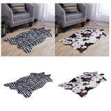 Maxbell Soft Faux Animal Skin Fur Rug Non-slip Mat Carpet Cow
