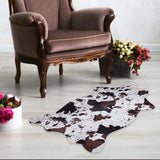 Maxbell Soft Faux Animal Skin Fur Rug Non-slip Mat Carpet Cow