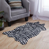 Maxbell Soft Faux Animal Skin Fur Rug Non-slip Mat Carpet Zebra