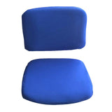 Max 1 Set Split Design Stretchable Office Computer Chair Covers Slipcover Deep Blue