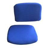 Max 1 Set Split Design Stretchable Office Computer Chair Covers Slipcover Deep Blue