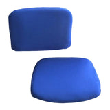 Max 1 Set Split Design Stretchable Office Computer Chair Covers Slipcover Deep Blue