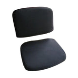 1 Set Split Design Stretchable Office Computer Chair Covers Slipcover Black