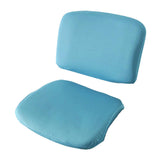 Max 1 Set Split Design Stretchable Office Computer Chair Covers Slipcover Blue
