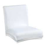 Maxbell Stretch Short Removable Dining Stool Chair Cover Slipcover White