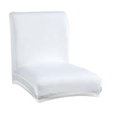 Maxbell Stretch Short Removable Dining Stool Chair Cover Slipcover White