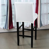 Maxbell Stretch Short Removable Dining Stool Chair Cover Slipcover White