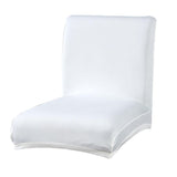 Maxbell Stretch Short Removable Dining Stool Chair Cover Slipcover White