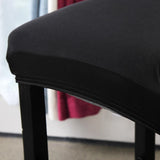 Maxbell Stretch Short Removable Dining Stool Chair Cover Slipcover Black