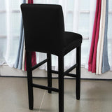 Maxbell Stretch Short Removable Dining Stool Chair Cover Slipcover Black