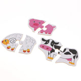 Max Preschool Educational Puzzle Cognitive Card Matching Game Farm Animals - Aladdin Shoppers
