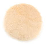 Max Fluffy Faux Fur Seat Cushion Pad Artificial Sheepskin Mat Beige 30cm