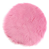 Maxbell Fluffy Faux Fur Seat Cushion Pad Artificial Sheepskin Mat Hot Pink 33cm