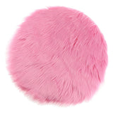 Maxbell Fluffy Faux Fur Seat Cushion Pad Artificial Sheepskin Mat Hot Pink 35cm