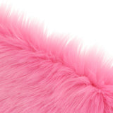 Maxbell Fluffy Faux Fur Seat Cushion Pad Artificial Sheepskin Mat Hot Pink 35cm