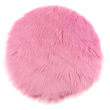 Max Fluffy Faux Fur Seat Cushion Pad Artificial Sheepskin Mat Hot Pink 40cm