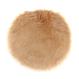 Max Fluffy Faux Fur Seat Cushion Pad Artificial Sheepskin Mat Camel 30cm