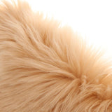 Max Fluffy Faux Fur Seat Cushion Pad Artificial Sheepskin Mat Camel 30cm