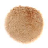Maxbell Fluffy Faux Fur Seat Cushion Pad Artificial Sheepskin Mat Camel 33cm