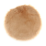 Maxbell Fluffy Faux Fur Seat Cushion Pad Artificial Sheepskin Mat Camel 33cm