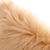 Maxbell Fluffy Faux Fur Seat Cushion Pad Artificial Sheepskin Mat Camel 35cm