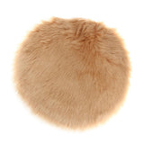 Maxbell Fluffy Faux Fur Seat Cushion Pad Artificial Sheepskin Mat Camel 35cm