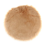 Maxbell Fluffy Faux Fur Seat Cushion Pad Artificial Sheepskin Mat Camel 40cm