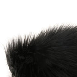Maxbell Fluffy Faux Fur Seat Cushion Pad Artificial Sheepskin Mat Black 35cm