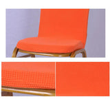 Maxbell One-piece Dining Room Chair Cover Protector Banquet Chair Slipcover Orange