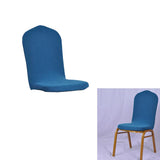 Maxbell One-piece Dining Room Chair Cover Protector Banquet Chair Slipcover Blue