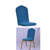 Maxbell One-piece Dining Room Chair Cover Protector Banquet Chair Slipcover Blue