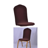 Maxbell One-piece Dining Room Chair Cover Protector Banquet Chair Slipcover Brown