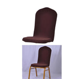 Maxbell One-piece Dining Room Chair Cover Protector Banquet Chair Slipcover Brown