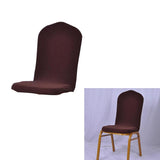 Maxbell One-piece Dining Room Chair Cover Protector Banquet Chair Slipcover Brown