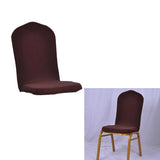 Maxbell One-piece Dining Room Chair Cover Protector Banquet Chair Slipcover Brown