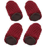 Maxbell 4 Piece Skid-resistant Chair Leg Caps Furniture Table Floor Protector Red