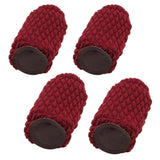 Maxbell 4 Piece Skid-resistant Chair Leg Caps Furniture Table Floor Protector Red
