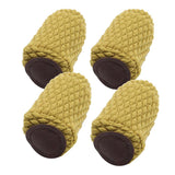 Maxbell 4 Piece Skid-resistant Chair Leg Caps Furniture Table Floor Protector Yellow