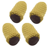Maxbell 4 Piece Skid-resistant Chair Leg Caps Furniture Table Floor Protector Yellow