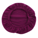 Stretchy Round Bar Stool Cover Chair Seat Cushion Fits 30-38cm Purple