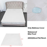 Max Waterproof Mite-proof Mattress Protector Cover Bed Sheet White-79x79inch