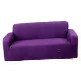 Max Stretch All-inclusive 2-Seater 145-185cm Sofa Cover Protector Purple