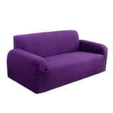Max Stretch All-inclusive 2-Seater 145-185cm Sofa Cover Protector Purple