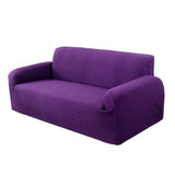 Max Stretch All-inclusive 2-Seater 145-185cm Sofa Cover Protector Purple