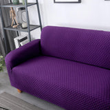 Max Stretch All-inclusive 2-Seater 145-185cm Sofa Cover Protector Purple