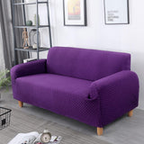 Max Stretch All-inclusive 2-Seater 145-185cm Sofa Cover Protector Purple