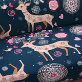 Max Elastic Sofa Cover 4 Sizes Sapphire Blue 2-Seater Christmas Deer